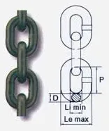 G80 Link Chain Tech Drawing
